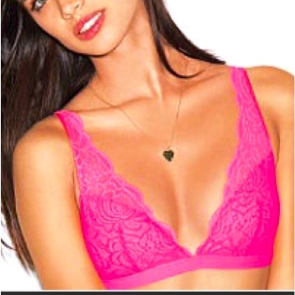 PINK Victoria's Secret Other - VS PINK lace plunge bralette Victoria's Secret size small pink